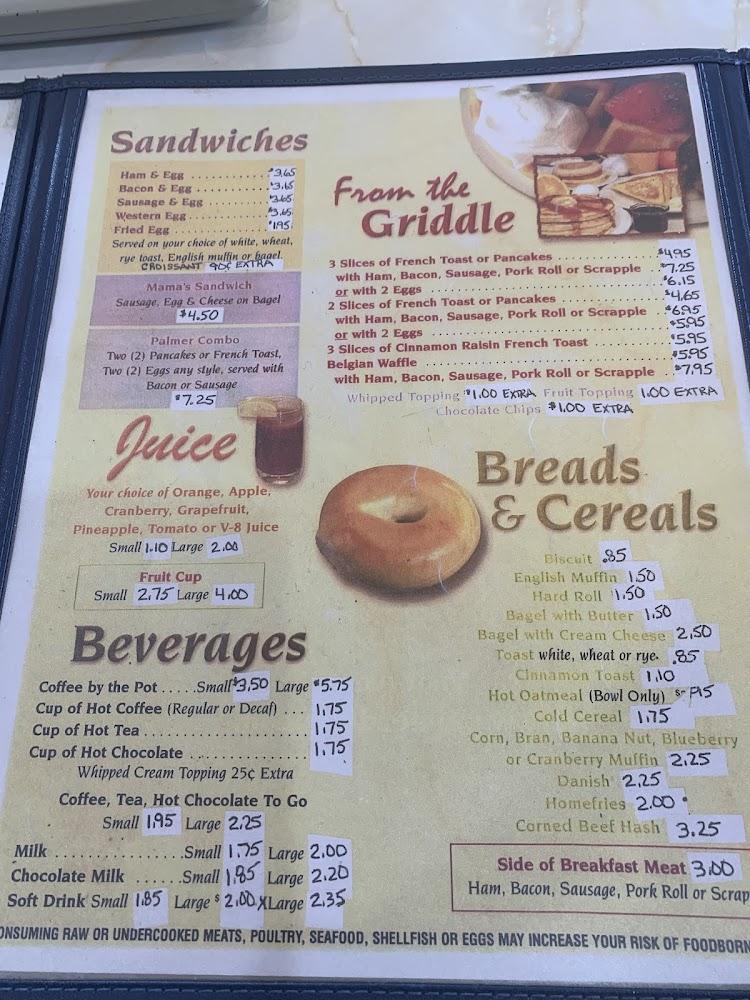Palmer Diner Menu image 2